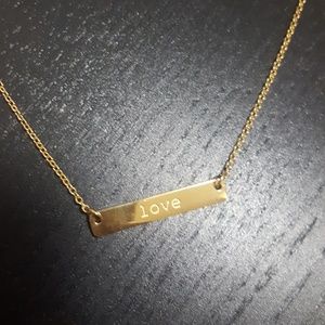 Gold bar necklace